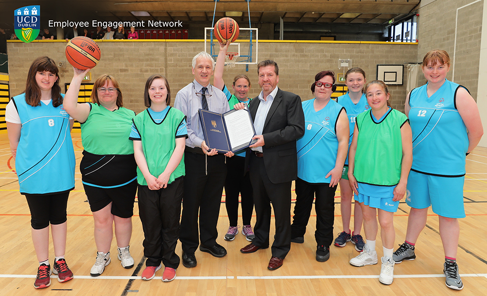 Signing a memorandum of understanding with Special Olympics Ireland